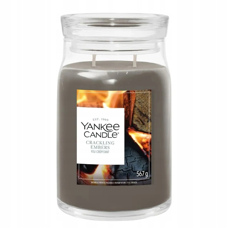 Yankee Candle Crackling Embers – velká vonná svíčka Signature 567 g