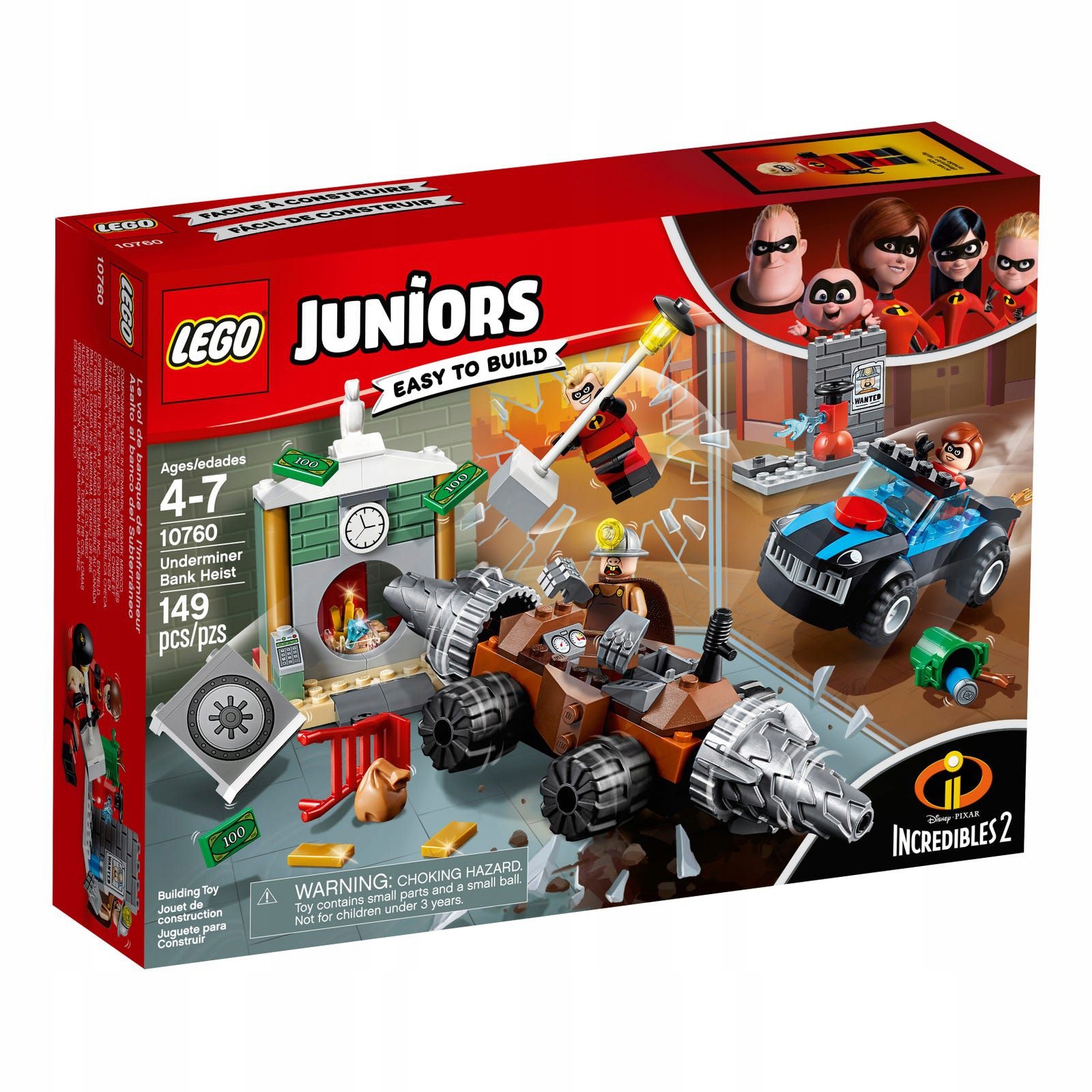 Lego Juniors 10760 Incredibles 2: Napad Człowieka Szpadla na bank
