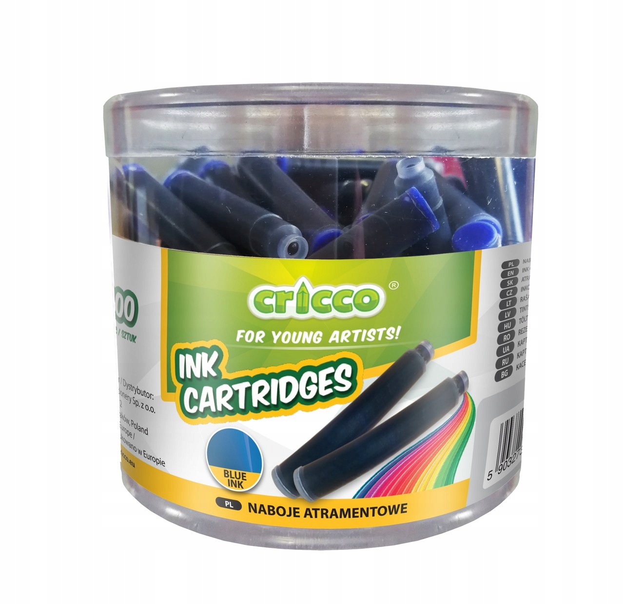 

Naboje atramentowe Cricco niebieskie 100szt.