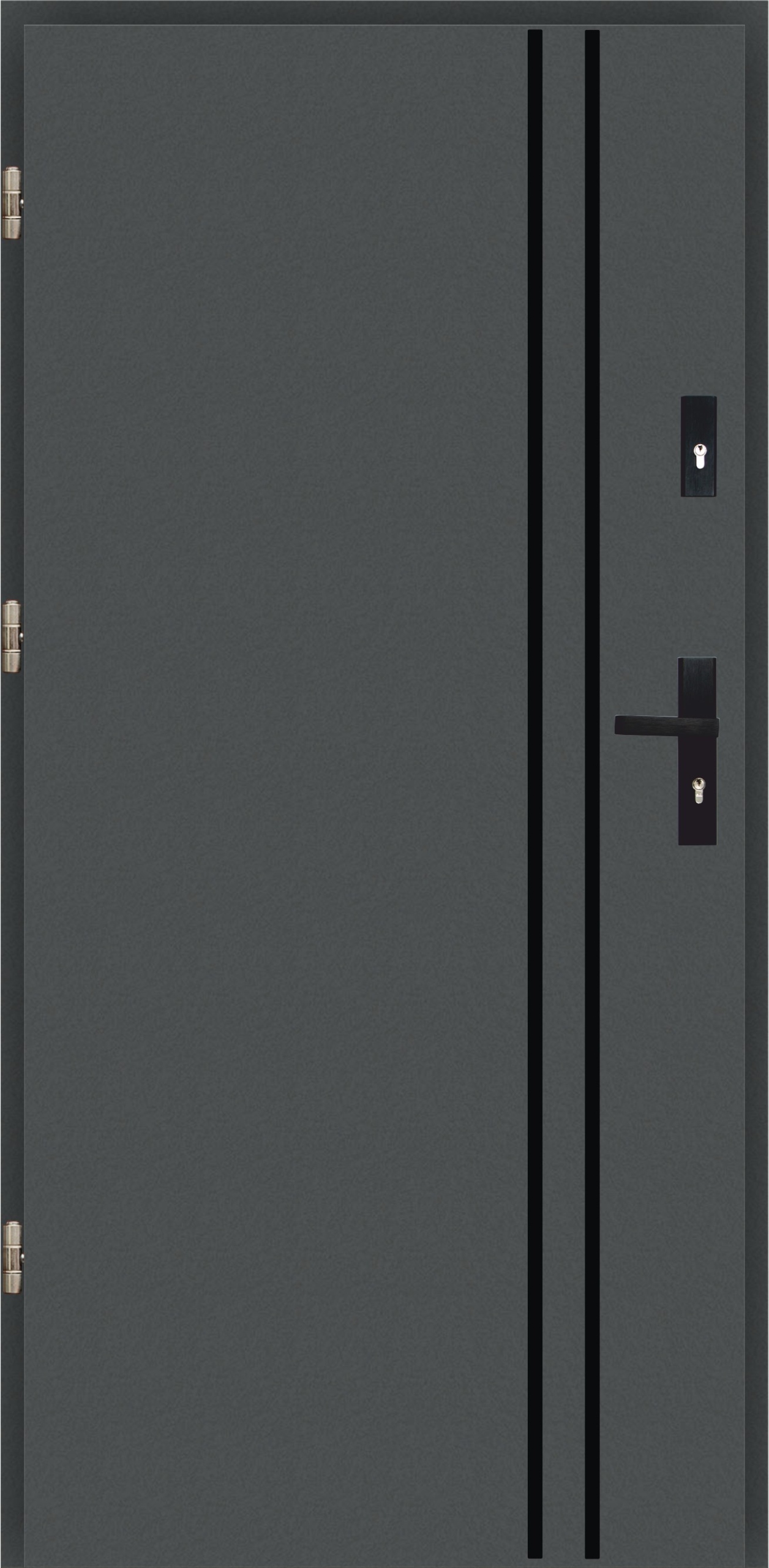 Drzwi Ud 1,1 Lux 72mm Ap 1 Black Antracyt Lewe 80 do wewnątrz