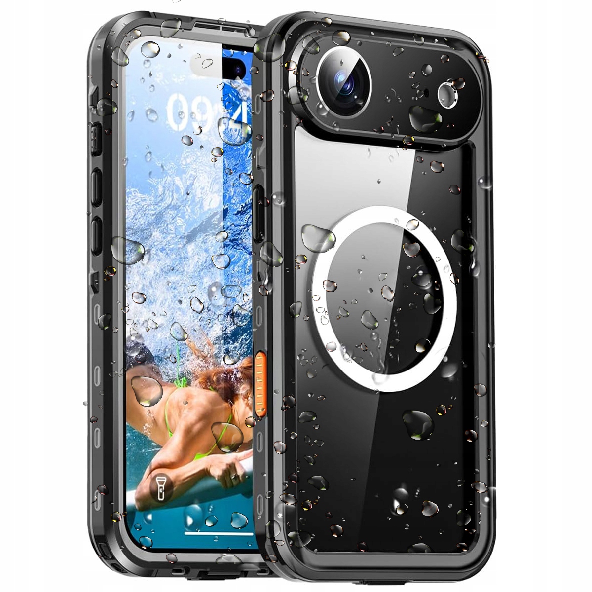 Etui wodoodporne pancerne 360° do iPhone 17 Air, pokrowiec cover do MagSafe