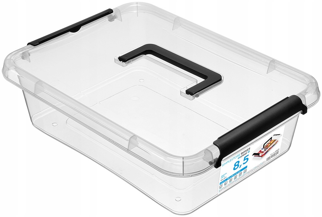 POJEMNIK PLASTIKOWY Z POKRYWKĄ RĄCZKĄ DOMOWY MOXOM SIMPLESTORE 8,5 L