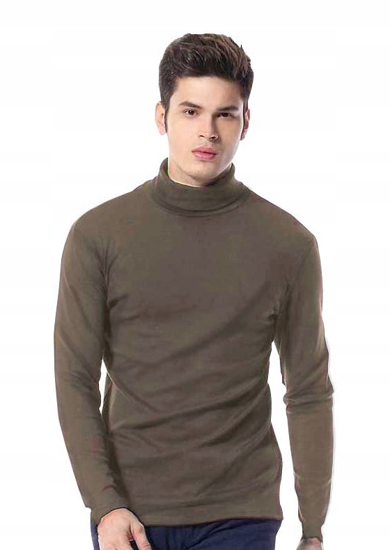 

Elegancki golf sweter męski Arek swetry XL brązowy
