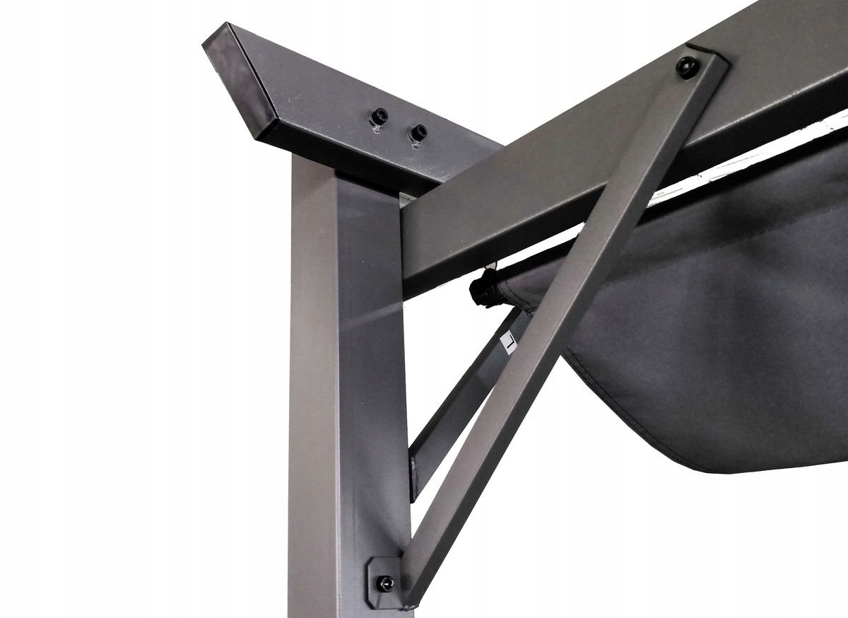 Pergola Tarasowa Ogrodowa 3x4m Zadaszenie - Metalowa - Szara Grey SPRINT Materiał dominujący metal