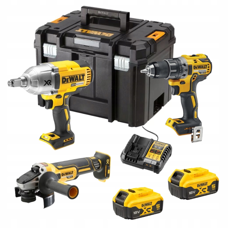 Zestaw elektronarzędzi DeWALT DCKM009 18V Xr 2x5Ah DCF899+DCD791+DCG405