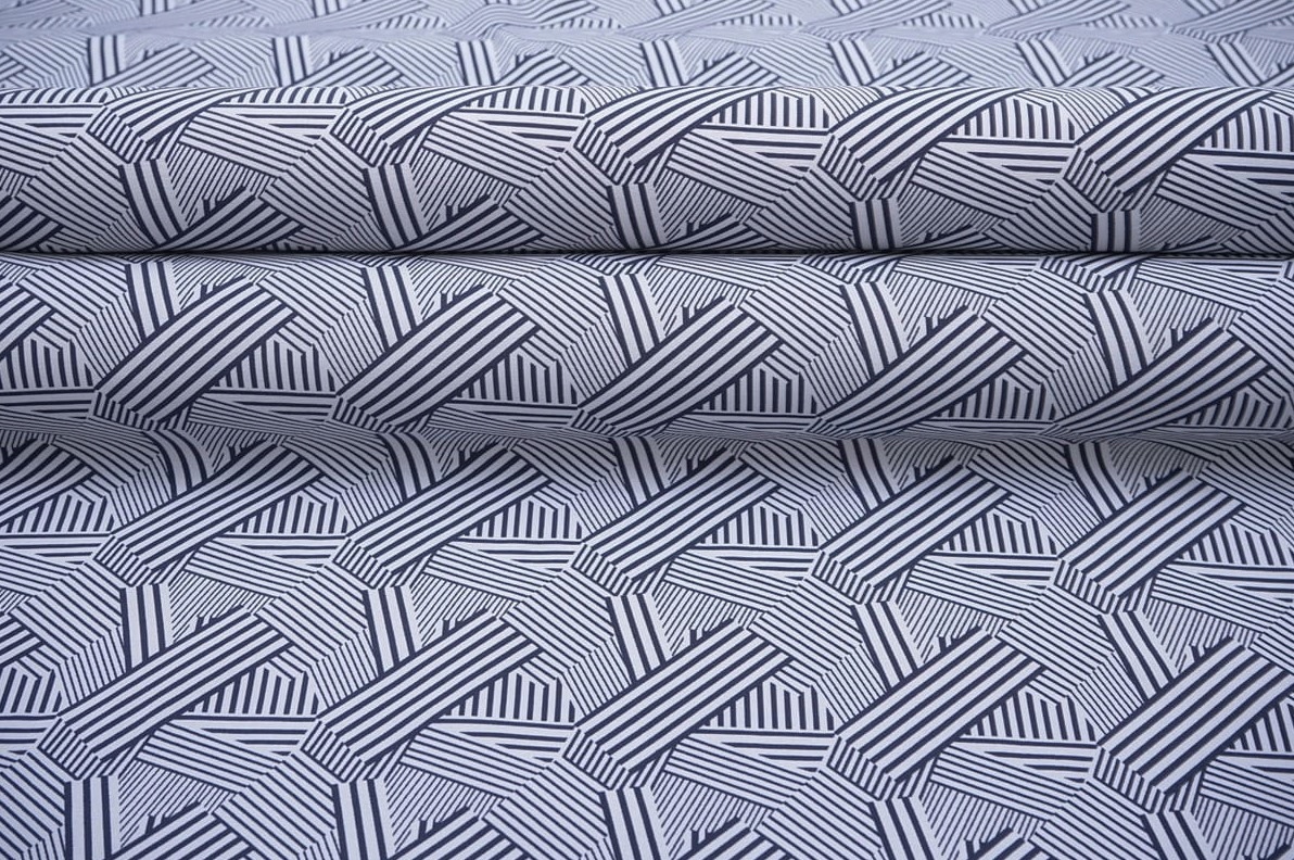 Tkanina Silki Wzór Geometria Zig-zag