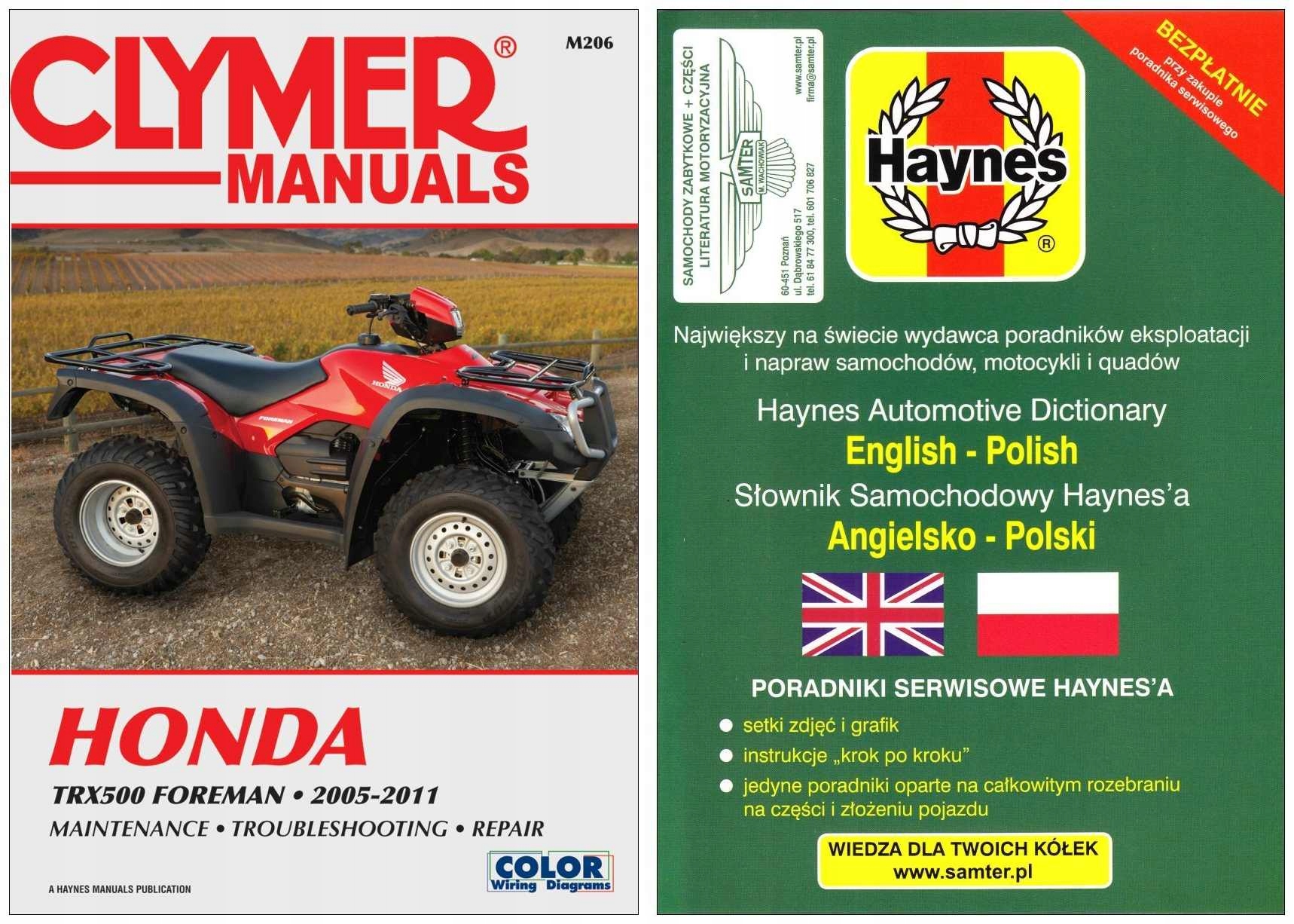quad Honda TRX500 Foreman (2005-2011) instrukcja napraw Clymer
