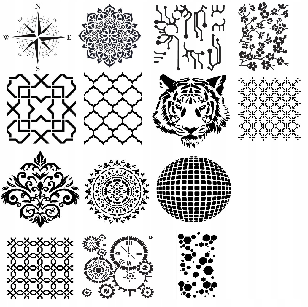 Malířská šablona Mandala Architektonický beton Dekorativní omítka