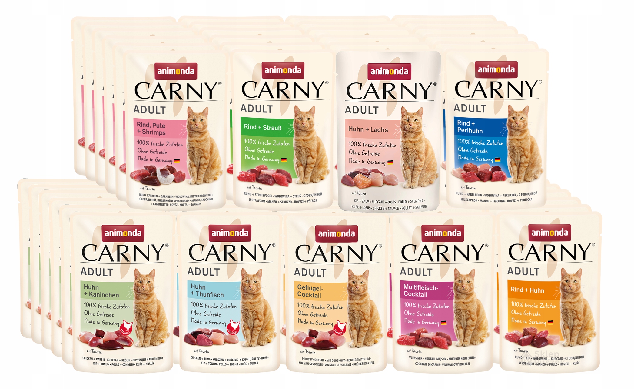 Animonda Kot Carny Adult mix chutí Sada sáčků 48 x 85 g