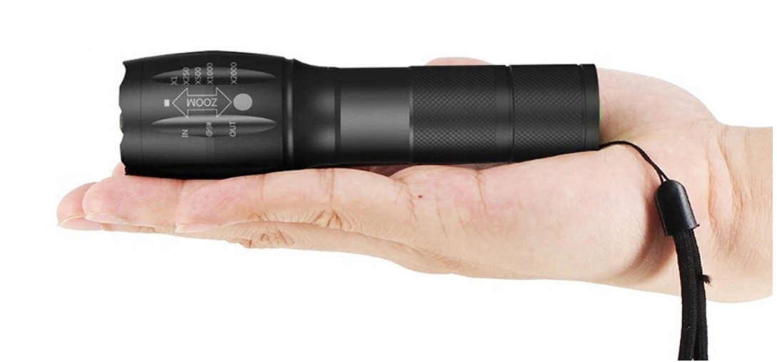 LATARKA TAKTYCZNA LED AKUMULATOROWA ZOOM WOJSKOWA Model V87508