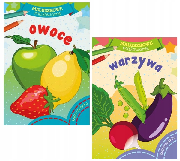

Owoce Warzywa kolorowanka Maluszkowe Malowanie x 2