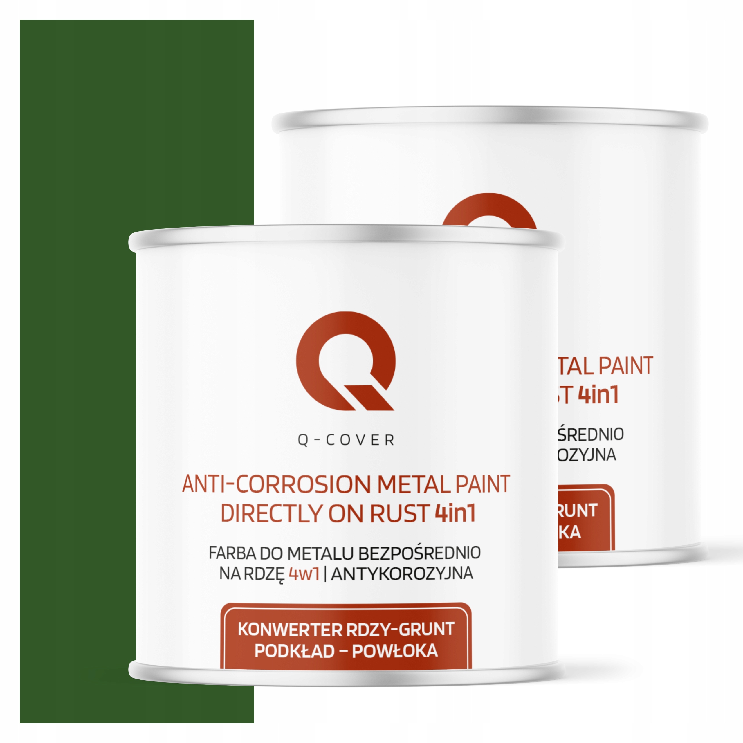 Farba Priamo na hrdzu Metal Aluminium Oceľ 2,5L 4v1 Satén Zelená Listová