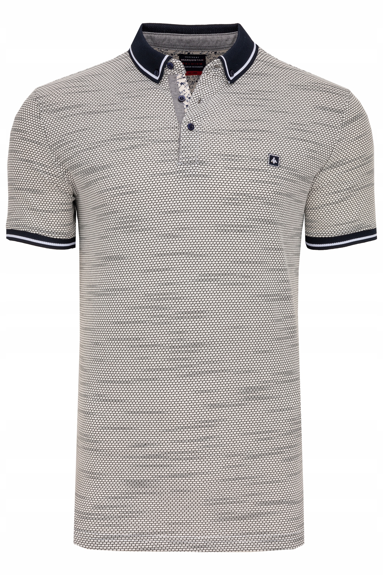 

Koszulka Męska Polo T-shirt Wzorek Krata: XXL