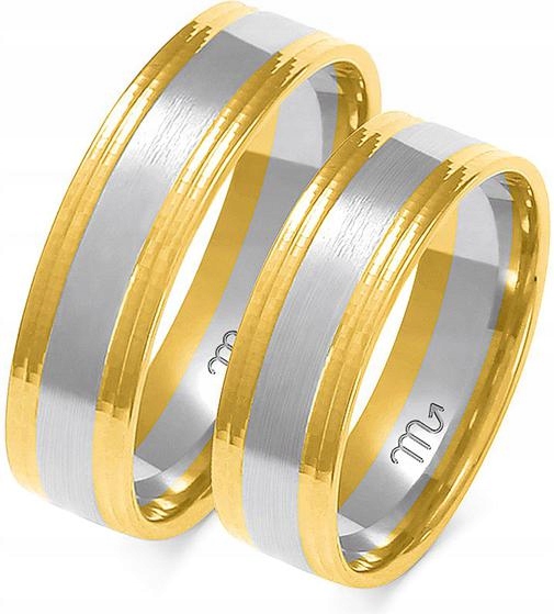 Zlatý snubní prsten 14K 585 moderní velikost 26 27 28 s gravírováním pro ženy