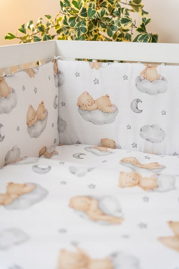 POŚCIEL DO ŁÓŻECZKA 120x60 DZIECIĘCA NIEMOWLĘCA 120X90 cm 2EL BABYMAM Kolor szary