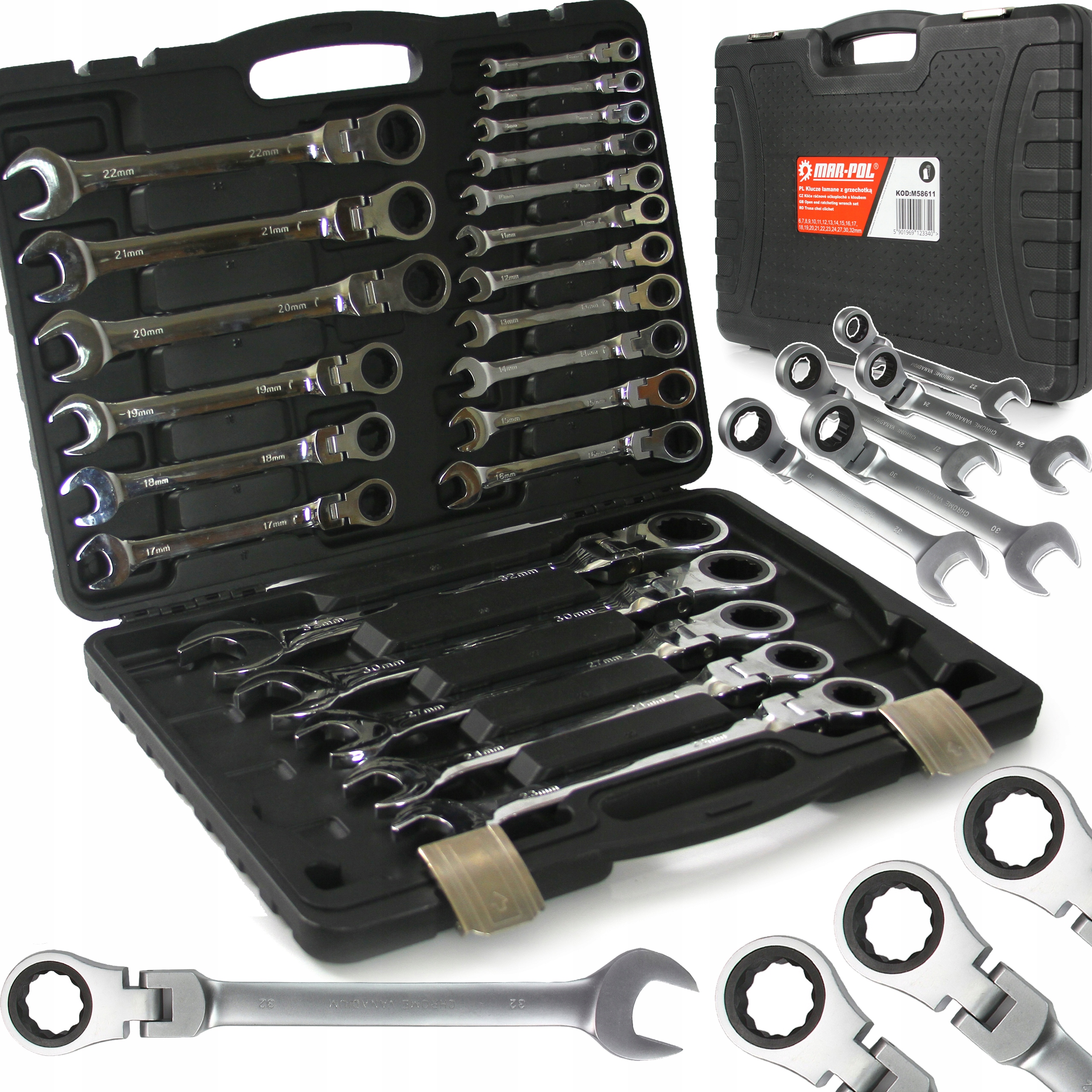 

Klucze Płasko Oczkowe Z Grzechotką Łamane 6-32