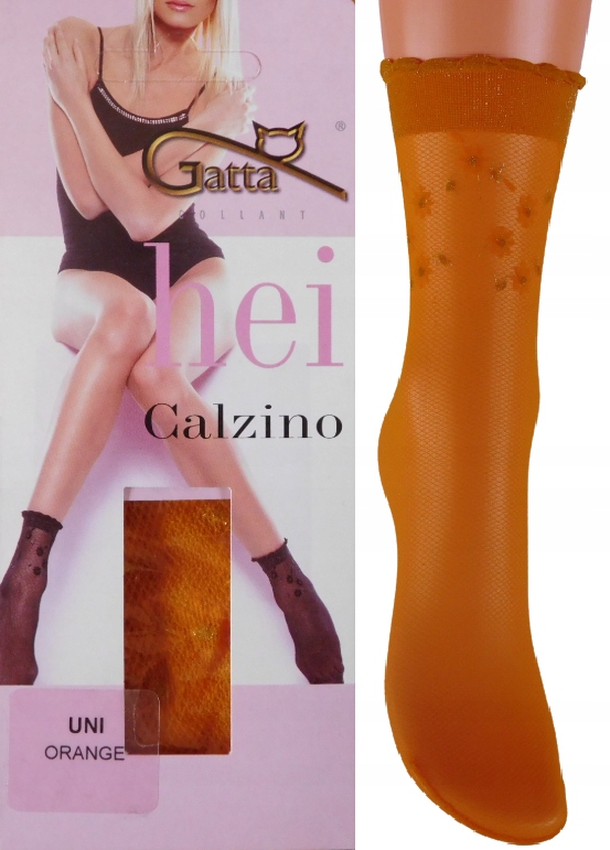 

Gatta Hei skarpetki z lycrą wzorzyste kol.orange