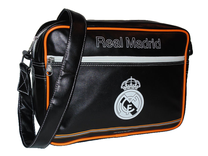 Real Madryt Torba Na Ramię Szkolna Klubowa Orange Ekoskóra Czarna