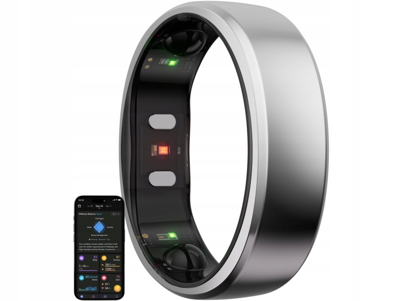 Smartring Ringconn Gen 2 Air 72mm Srebrny