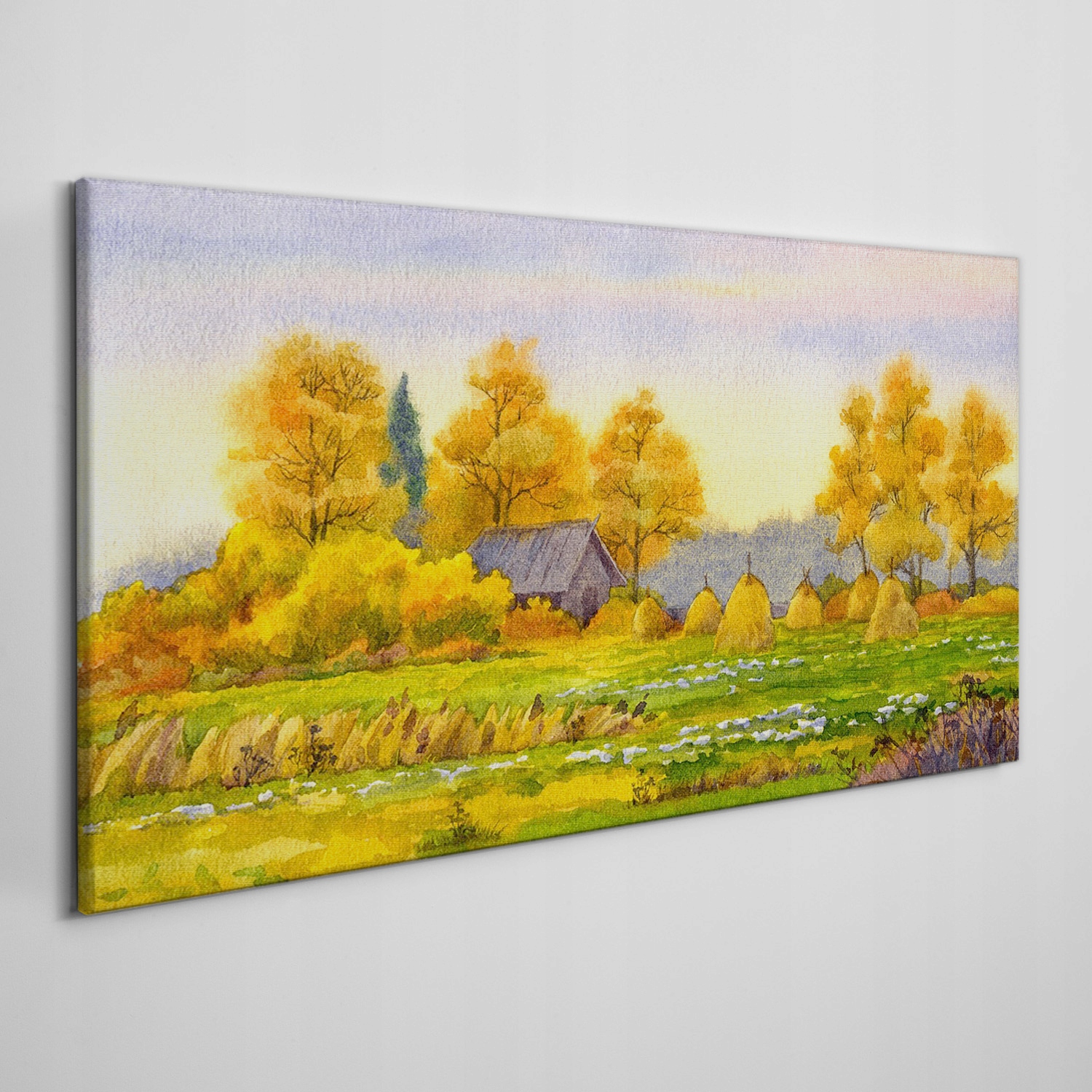 

Obraz na płótnie Malarstwo jesień wieś 120x60 cm