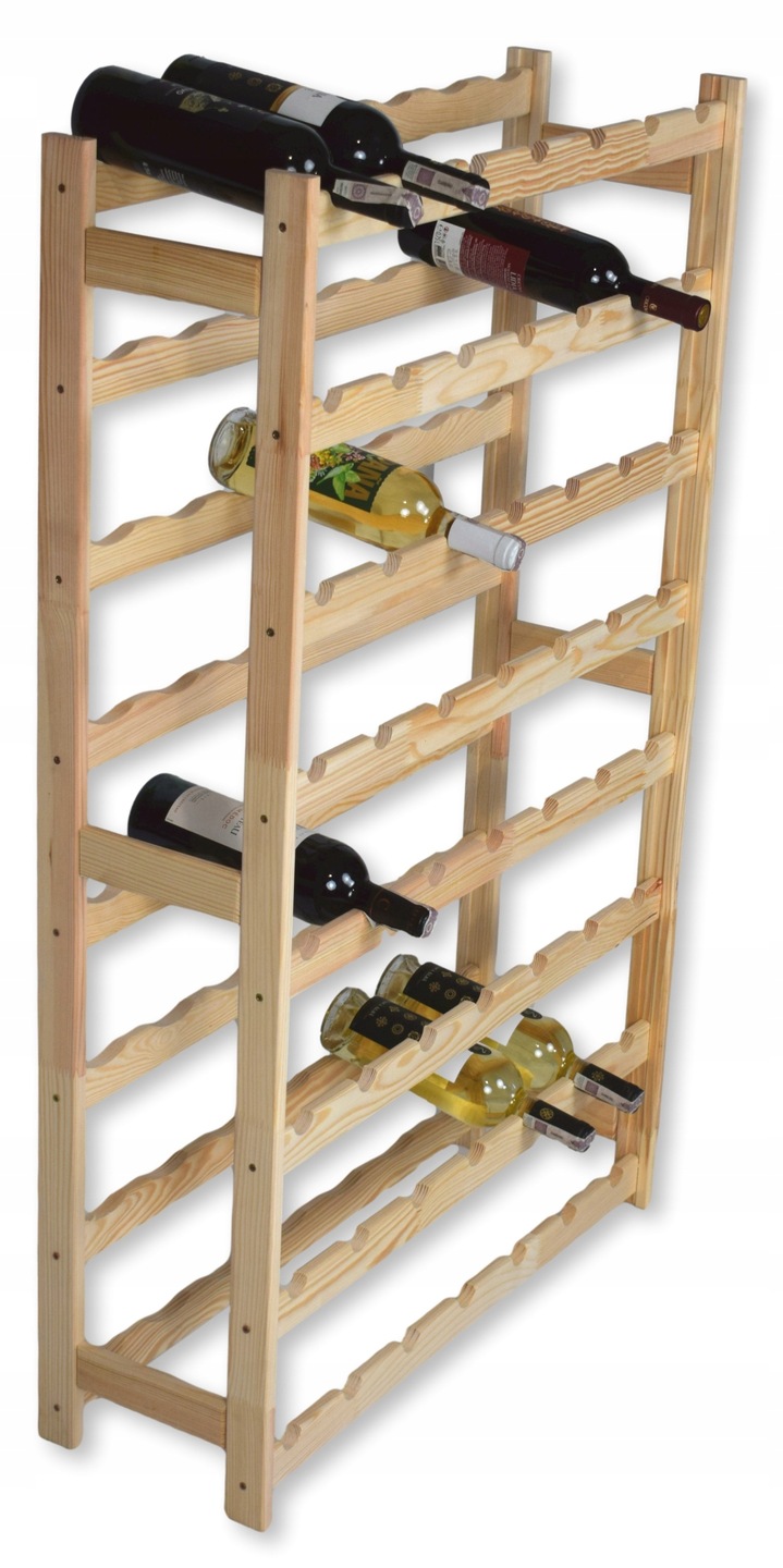 DREWNIANY REGAŁ STOJAK NA WINO 56 BUTELEK Marka Kabex