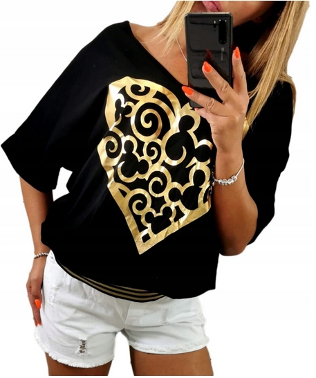 

Bawełniana Bluzka Serca dekolt V roz.56