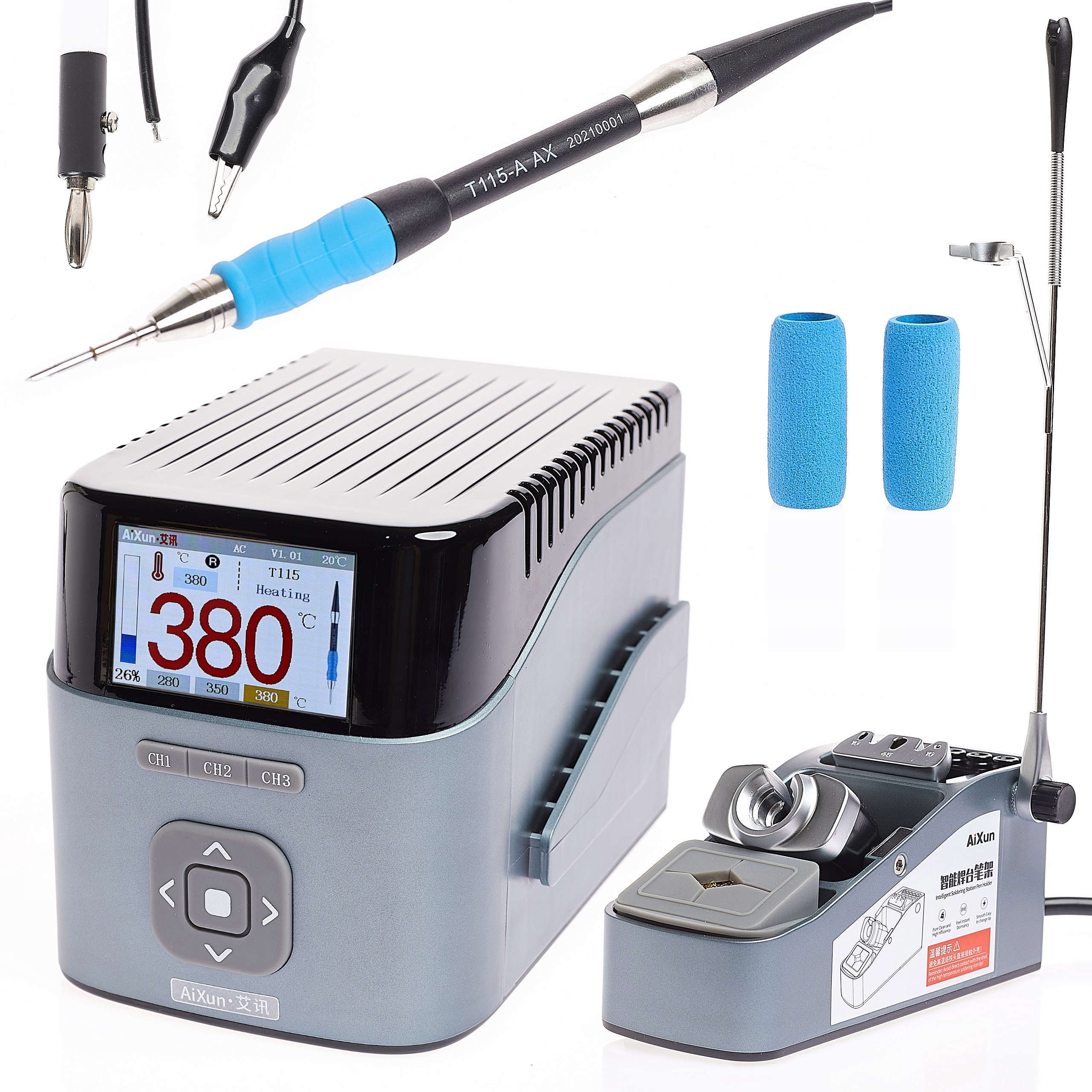 Přesná Pájecí Stanice Aixun T405 S Držákem T115 A Hrotem K030