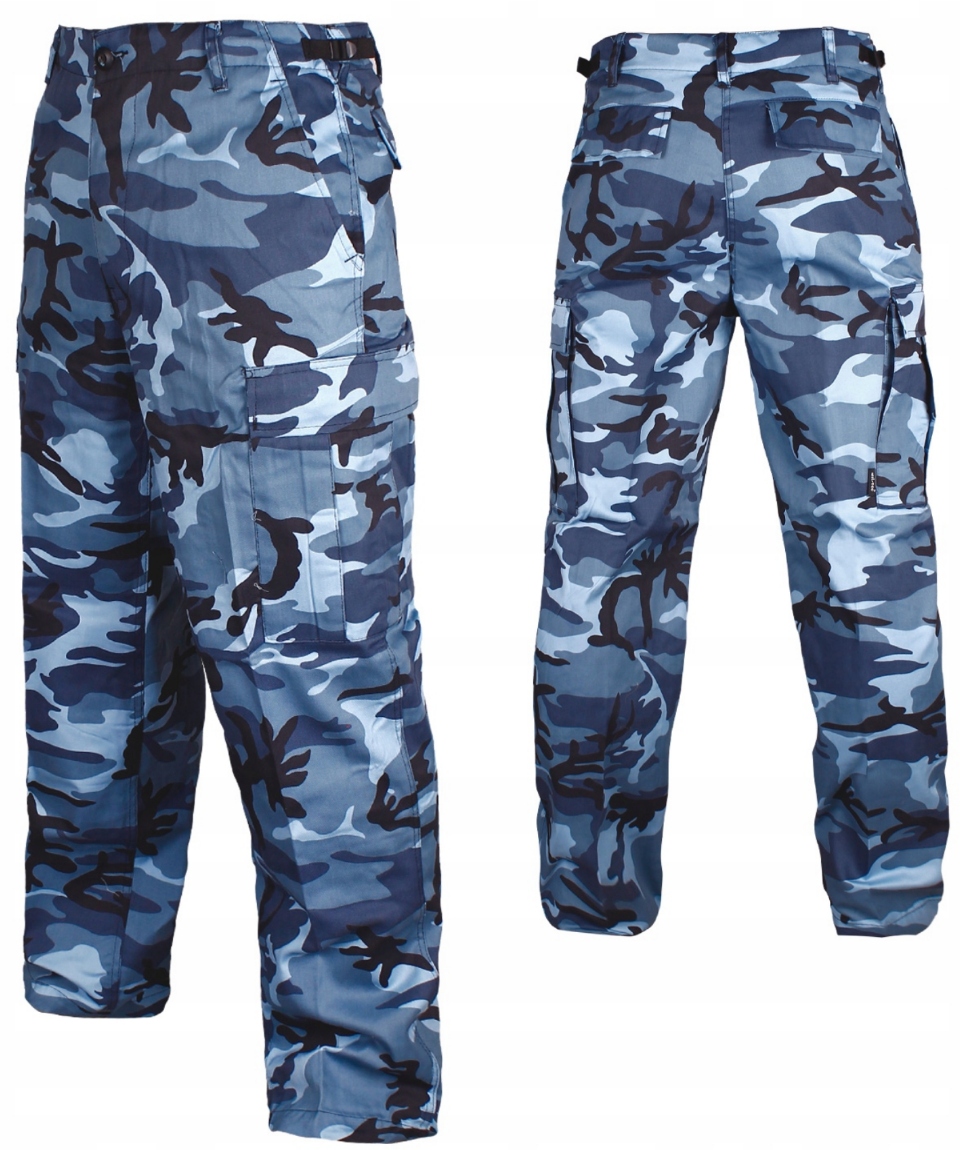 Spodnie wojskowe bojówki taktyczne moro Mil-Tec Us Ranger Bdu Sky Blue M