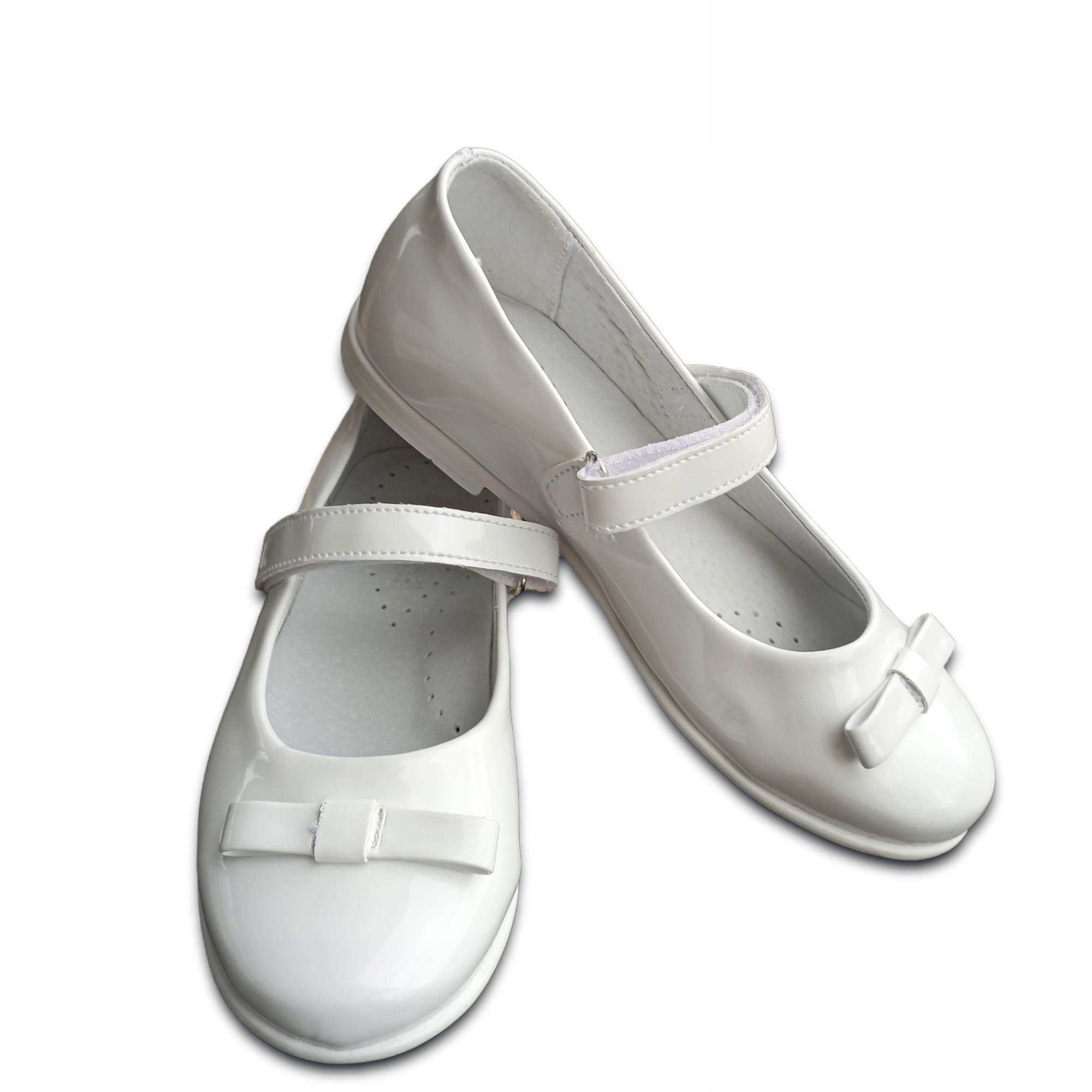 BUTY KOMUNIJNE BALERINKI BIAŁE RZEPY KORNECKI 31 Długość wkładki wew. 20.2 cm