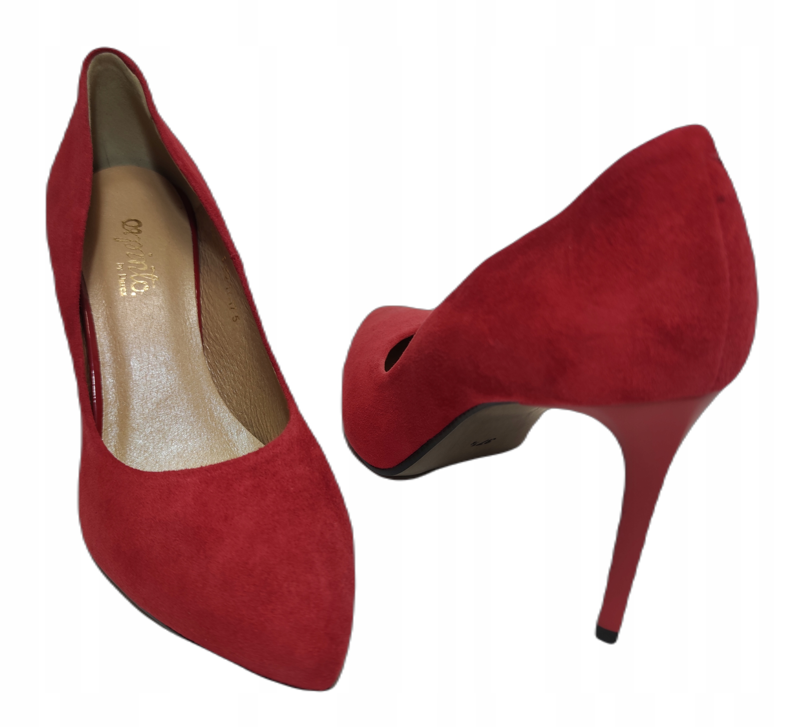 Boty Semiš Kůže Espinto Červená c-602 r36