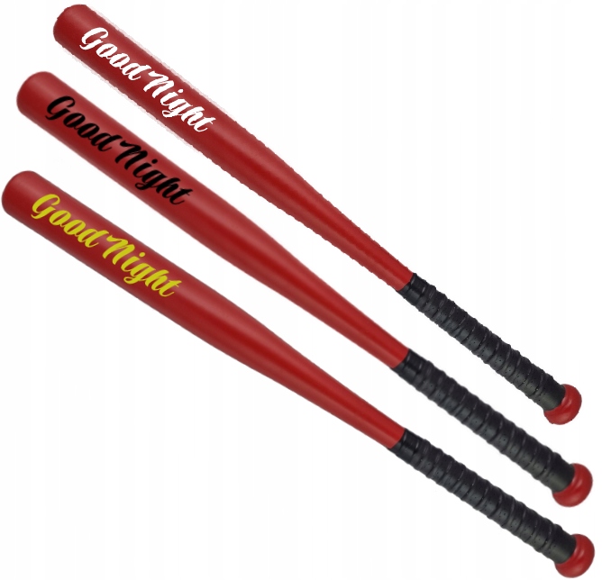 Stalowy Kij Bejsbolowy Baseballowy Czerwony Solidny 25Cali 900g Good Night