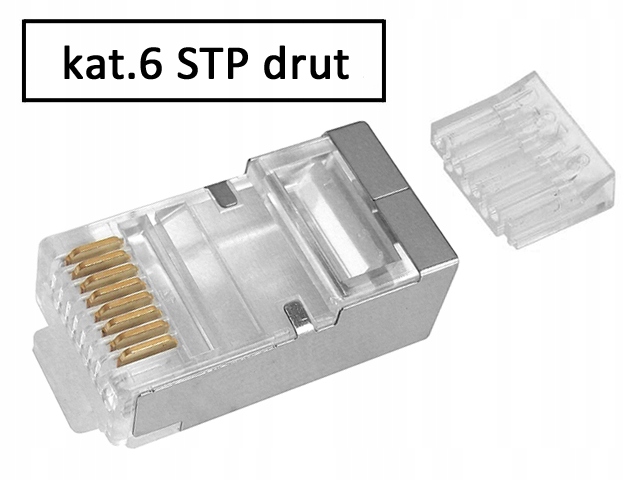 

Wtyk RJ45 Stp kat.6 skrętka drut AWG24-27 10szt
