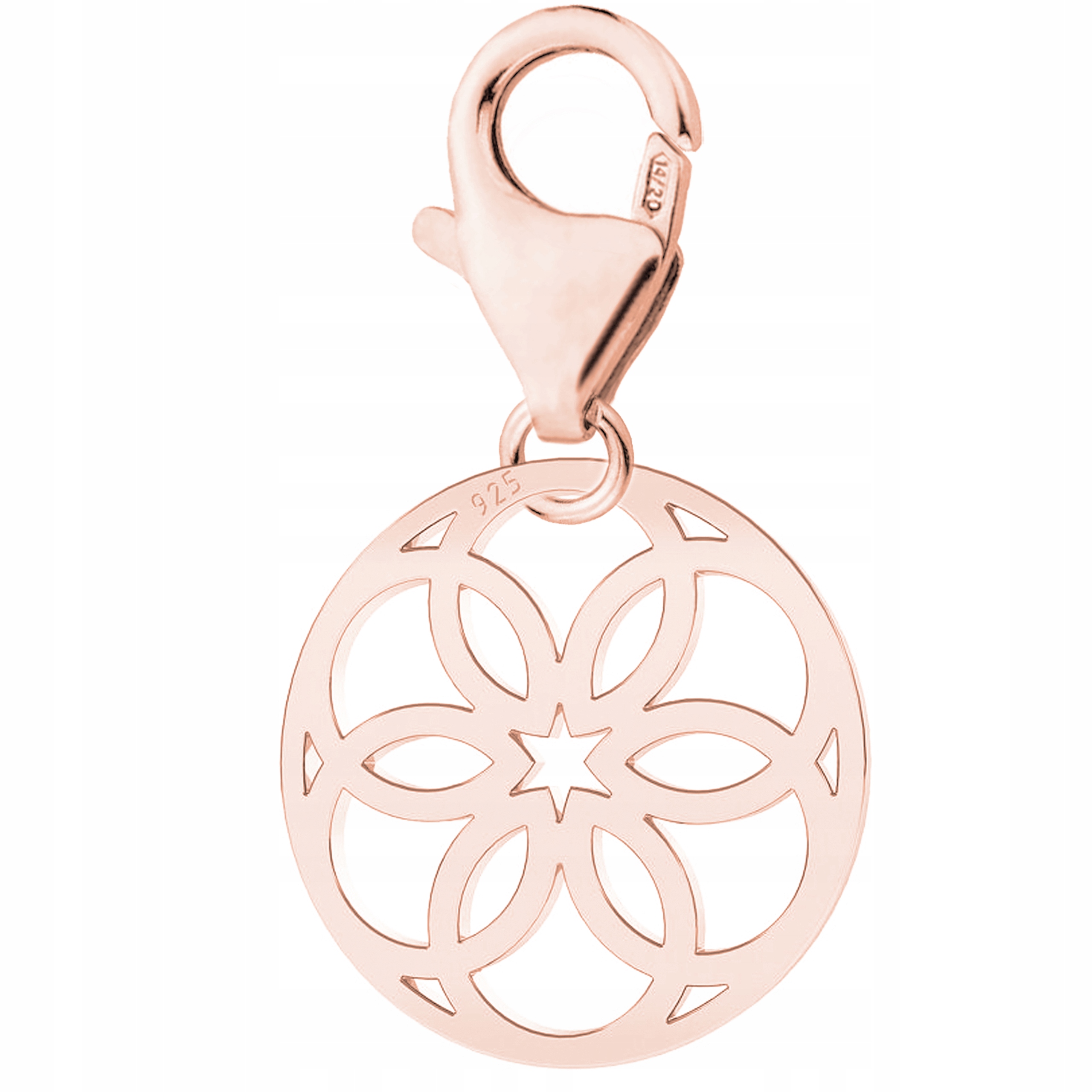 Přívěsek Ažurová Růžice růžové zlato stříbro 925