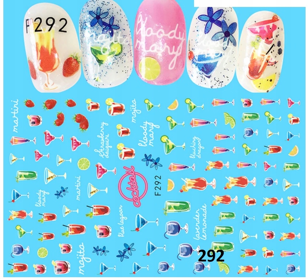 NAKLEJKI NA PAZNOKCIE SAMOPRZYLEPNE 3D