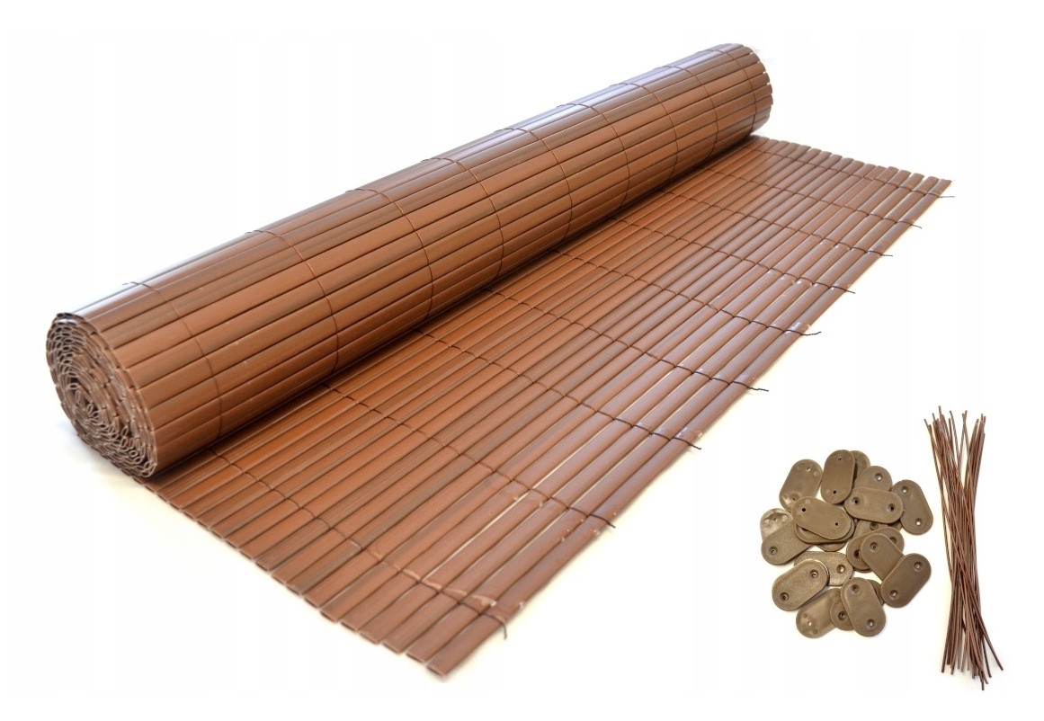 

Dwustronna Mata Pcv, Balkonowa 1,2x3 m, brąz