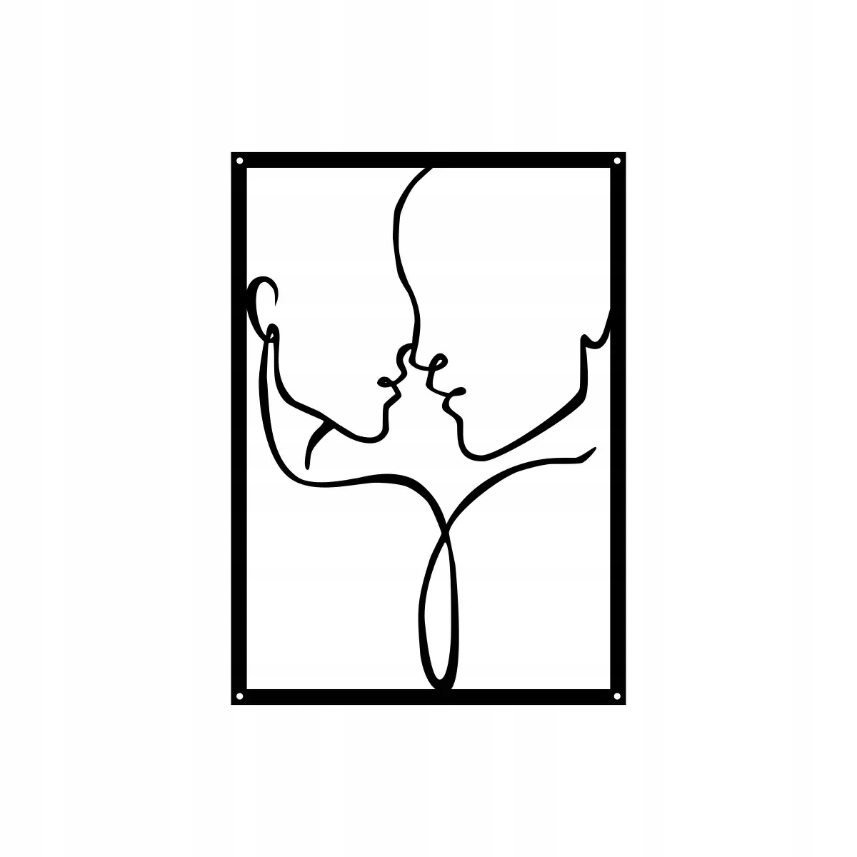 Kovový Dekor Čierny Oceľový hr. 2 mm Obraz na stenu Romantická Para