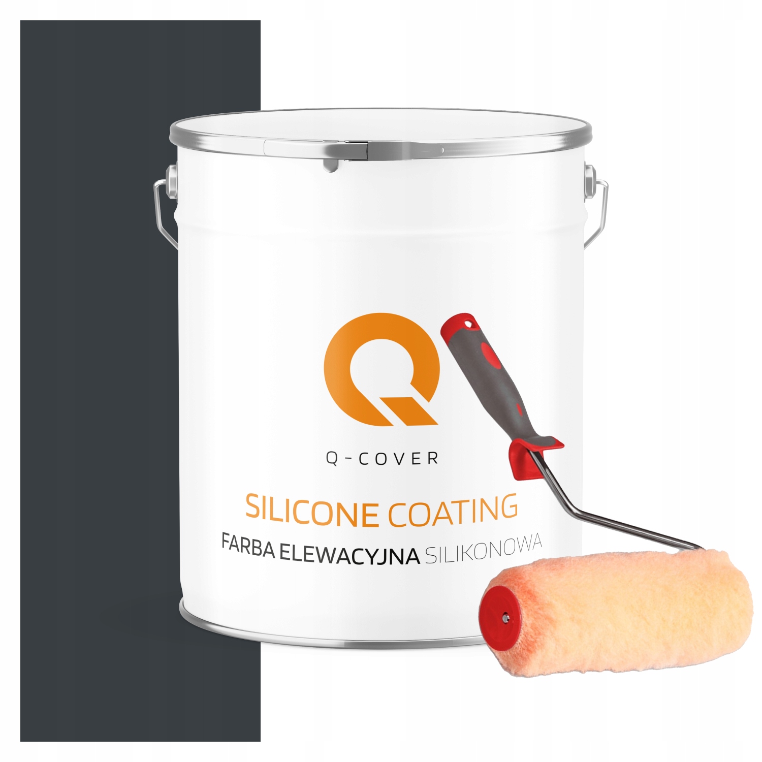 Vonkajšia fasádna farba na omietku 5L Antracitová farba Uv valček