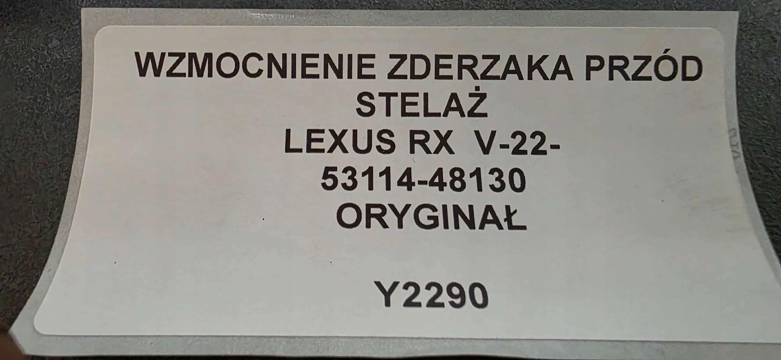 Traversa Supporto Paraurti Anteriore LEXUS RX V 22- Originale 53114-48130