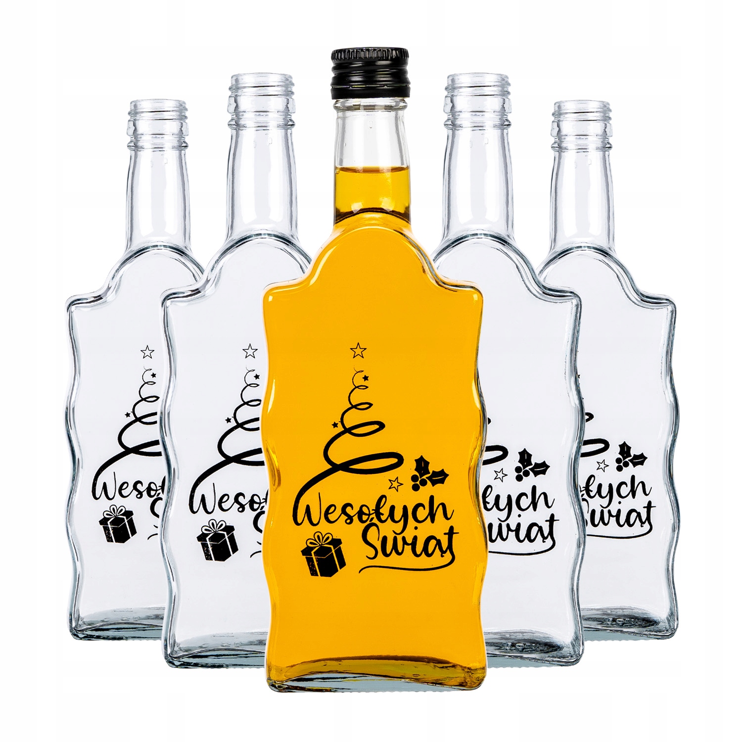 

5 sztuk butelki Fala 500 z nadrukiem na Święta Bn