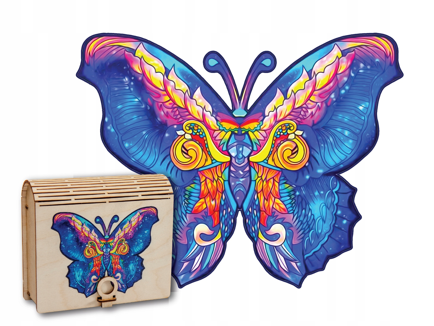 

Puzzle Drewniane dla dorosłych Motyl 2 XXL
