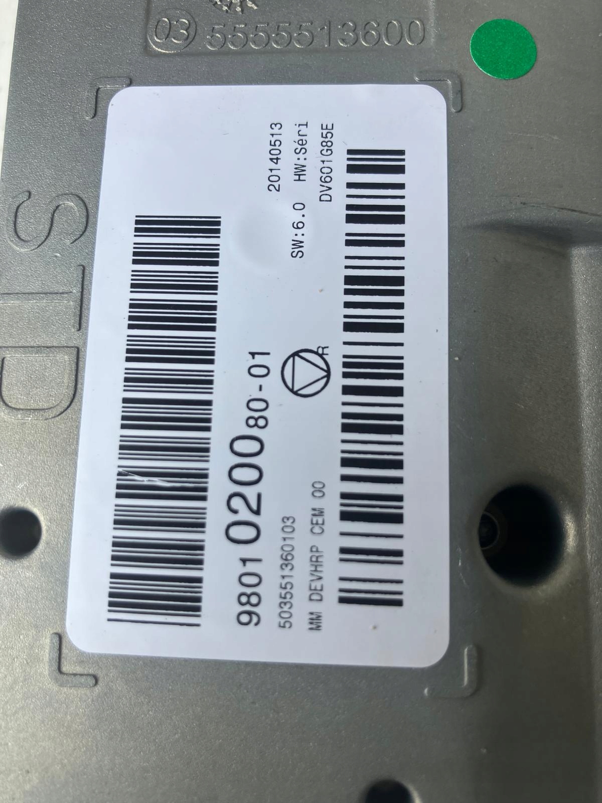 EKRAN display navigation devices CITROEN C5 III X7 LIFT RNEG2 9801020080
