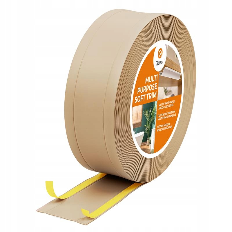 Dokončovacia lišta z Pvc 6v1 samolepiaca, piesková 25 m 75 mm, W1