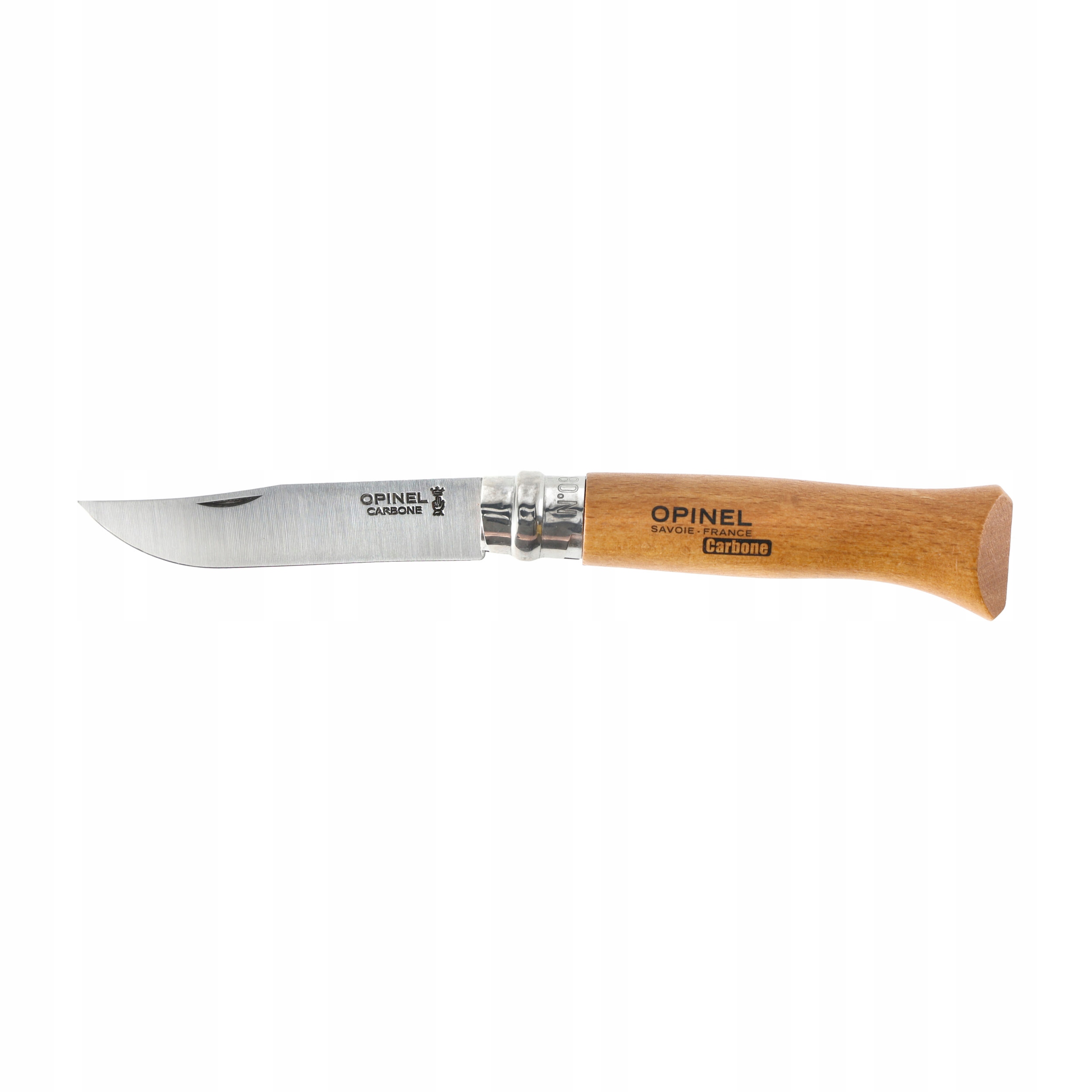 Nóż składany Opinel 8 carbon buk w blistrze