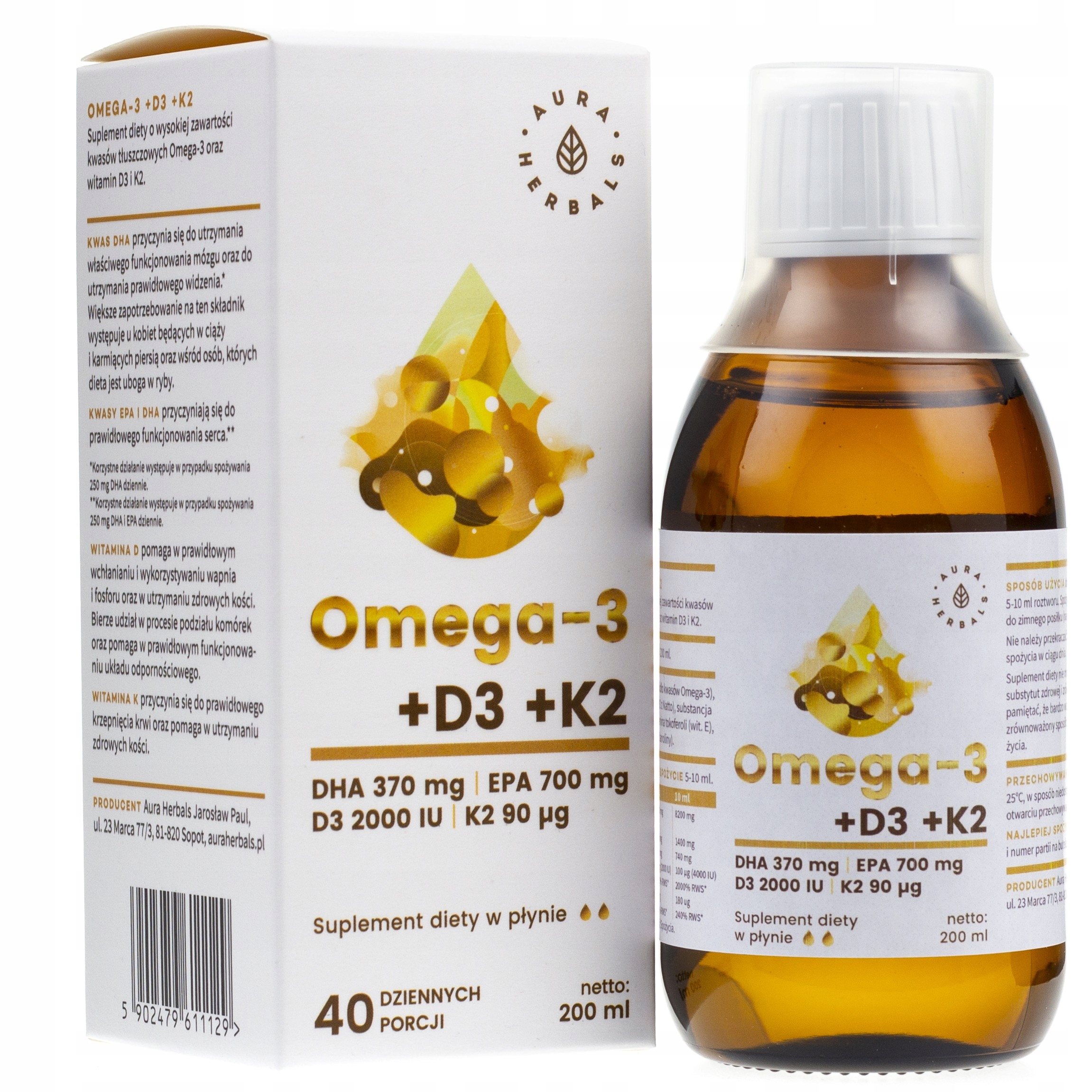 

Suplement O Wysokiej Zawartości Omega 3 D3 i K2