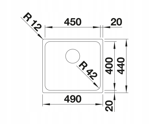 Zlew BLANCO SOLIS 450-U Stal szczotkowana +syfon Marka inna