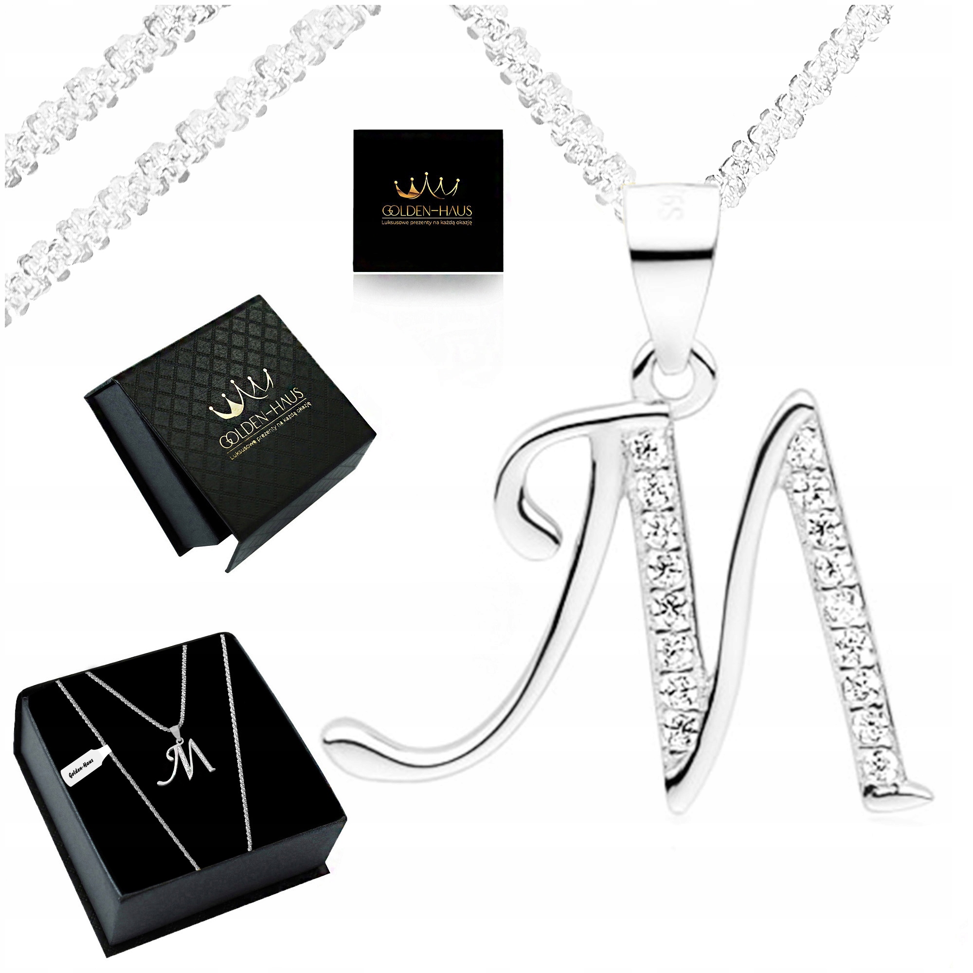 Stříbrný Řetízek Dámský Přívěsek Písmenko M Ryzost 925 Dárek Pro Babičku Manželku