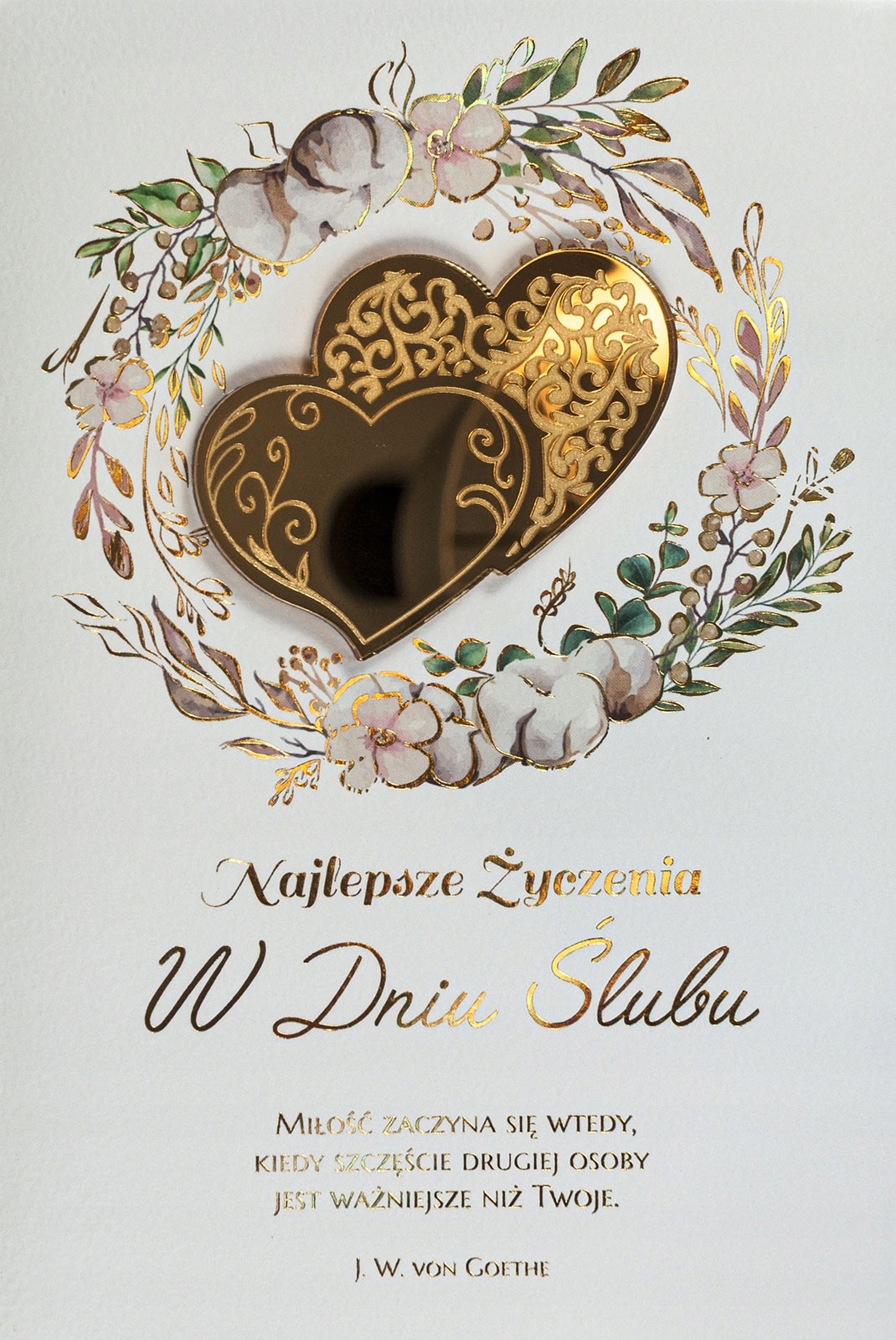 

ślubny Kartka z mottem zdobiona 3D LUXDG5