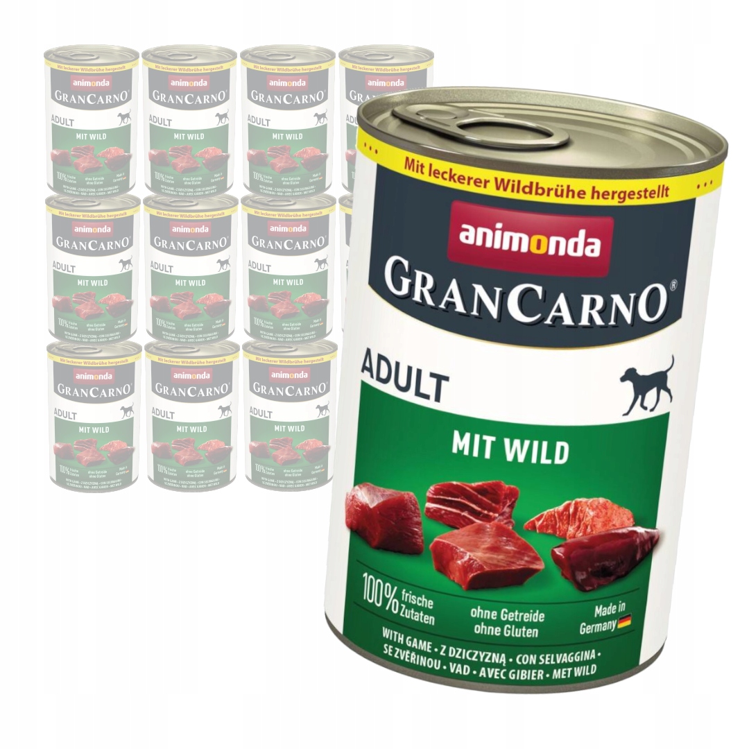 Levně Animonda GranCarno Adult 12x400g Vlhké Krmivo pro psa se zvěřinou