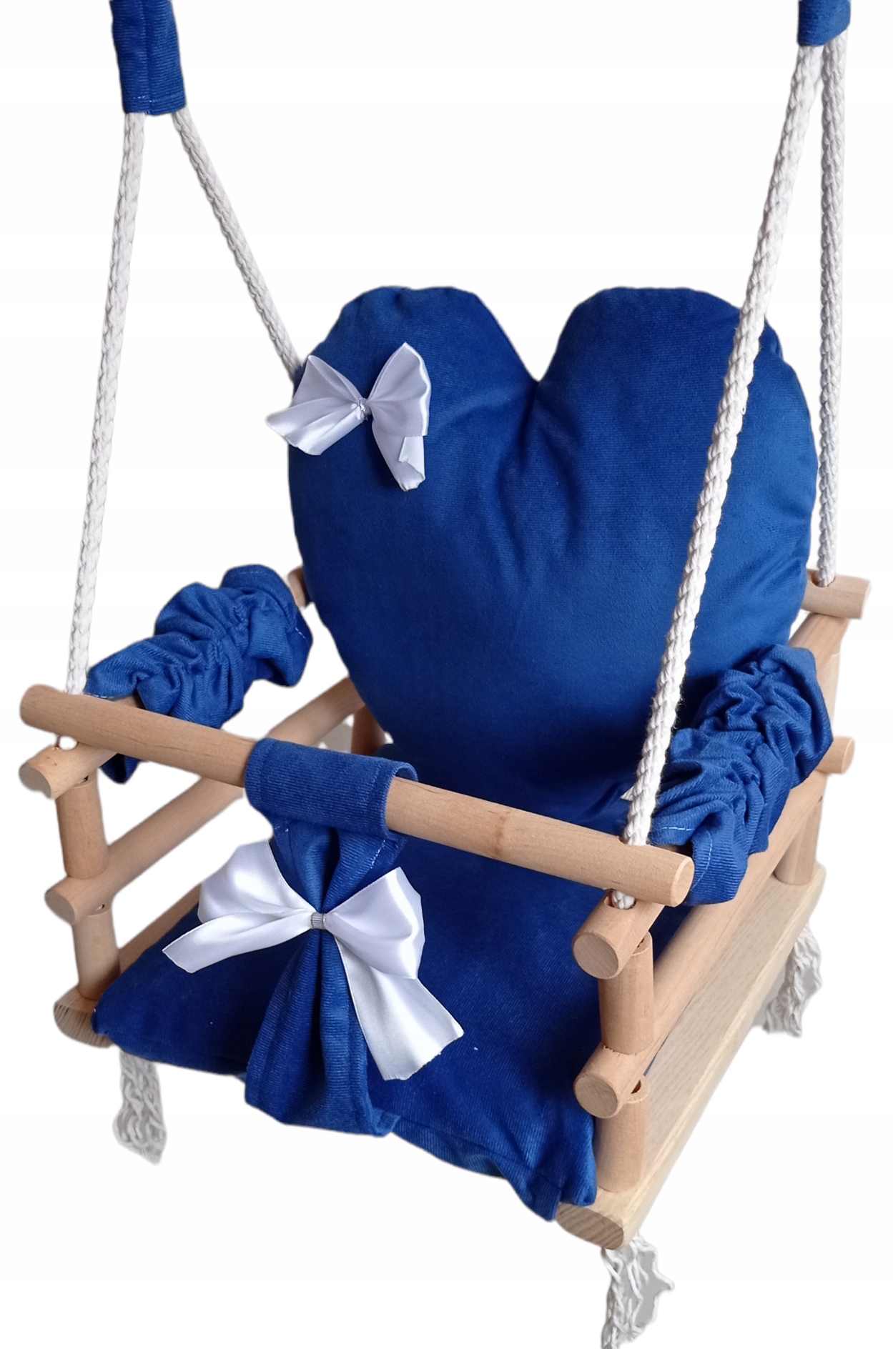 HUŚTAWKA 3w1 DLA DZIECI SERCE NIEBIESKA dom ogród pokój prezent siedzisko