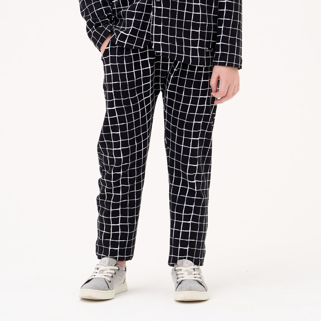 Czarne spodnie w kratę Marco R.134 9/10 LAT